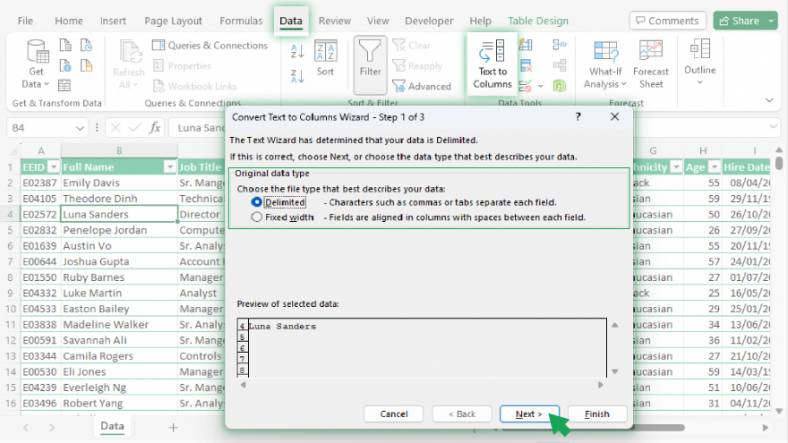 How To Separate Data In Microsoft Excel