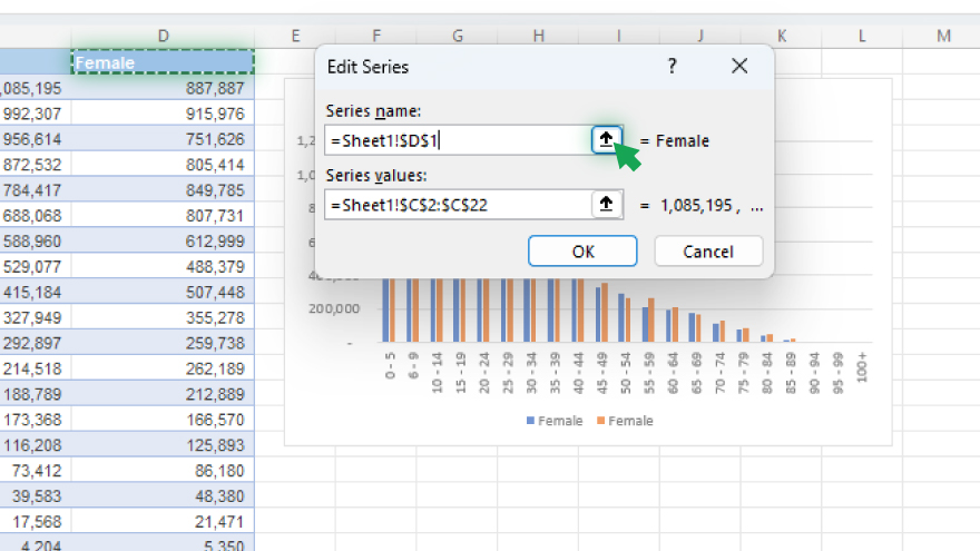 How to Change Series Name in Excel