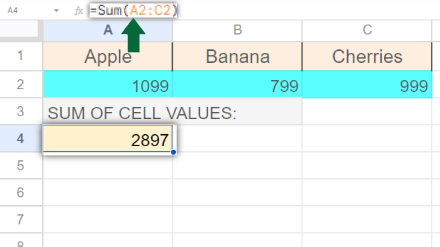 adding cell values