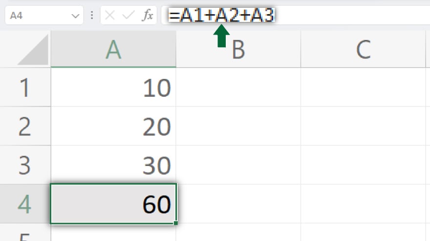 adding numbers with the plus operator