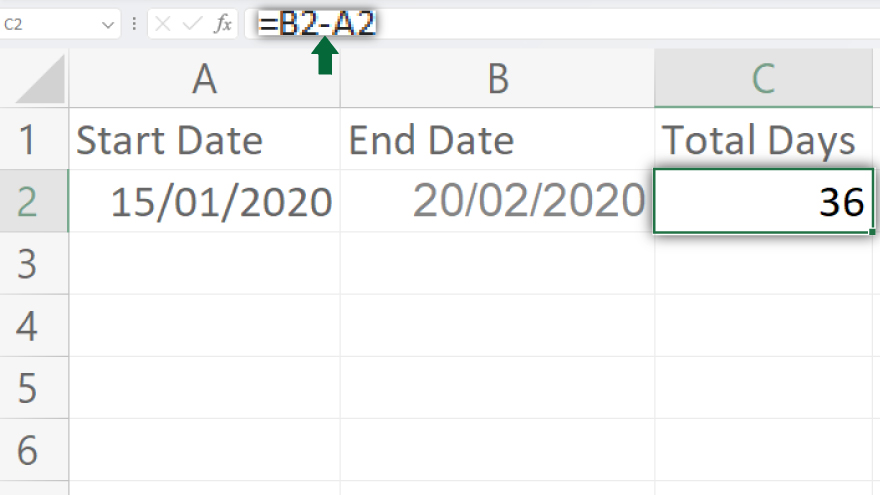 how-to-subtract-dates-in-microsoft-excel