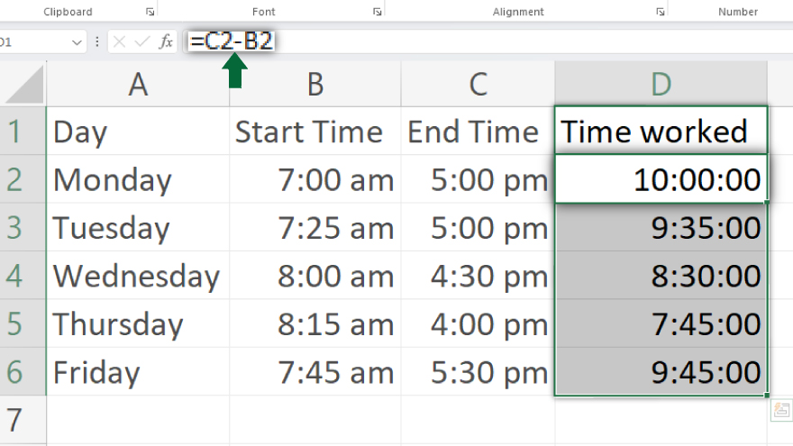 How To Subtract Time In Microsoft Excel 2180