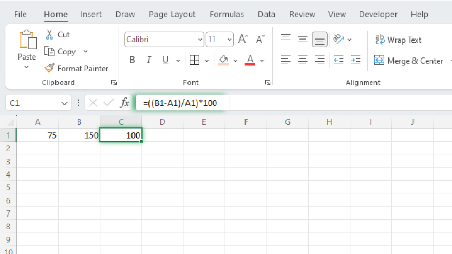 How to Calculate Percentage in Microsoft Excel