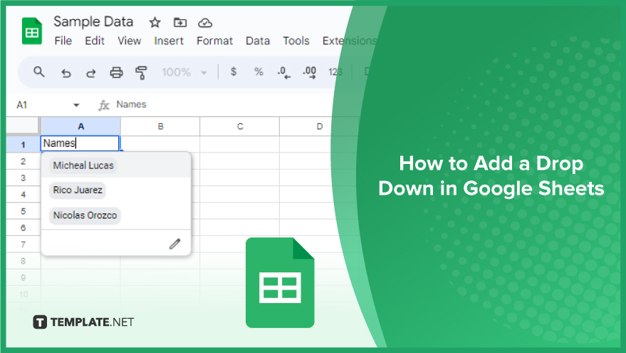 how to add a drop down in google sheets