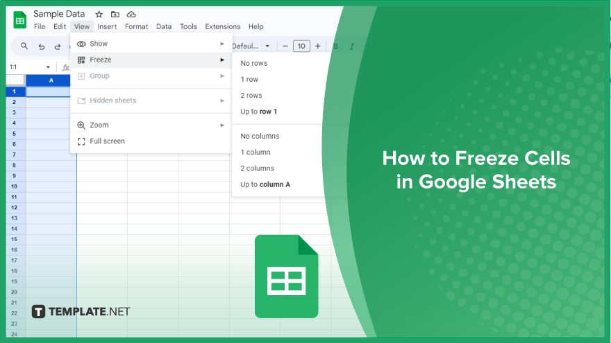 how to freeze cells in google sheets