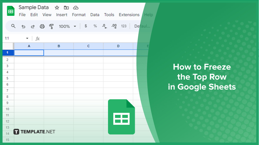 How to Freeze the Top Row in Google Sheets