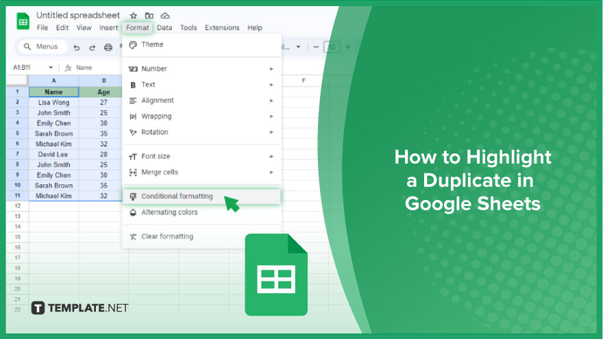 How To Highlight A Duplicate In Google Sheets