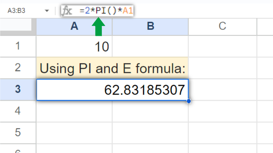 leveraging pi and e in google sheets