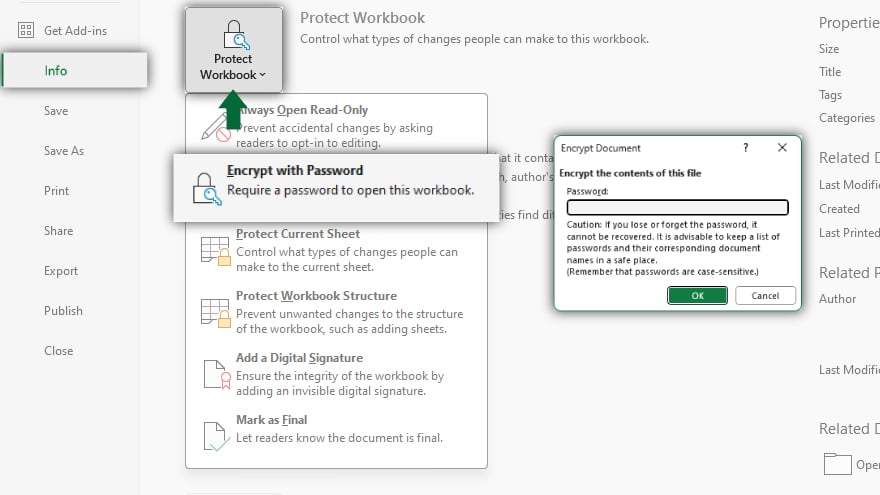 removing a password from an excel file