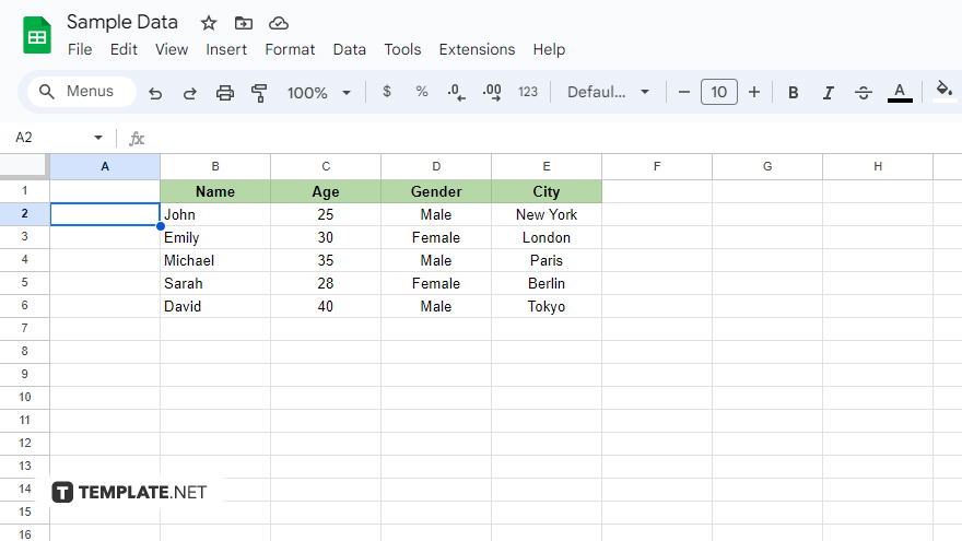 step 1 open your google sheets document