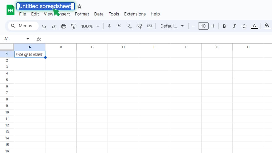 step 1 open a new google sheets document in google sheets