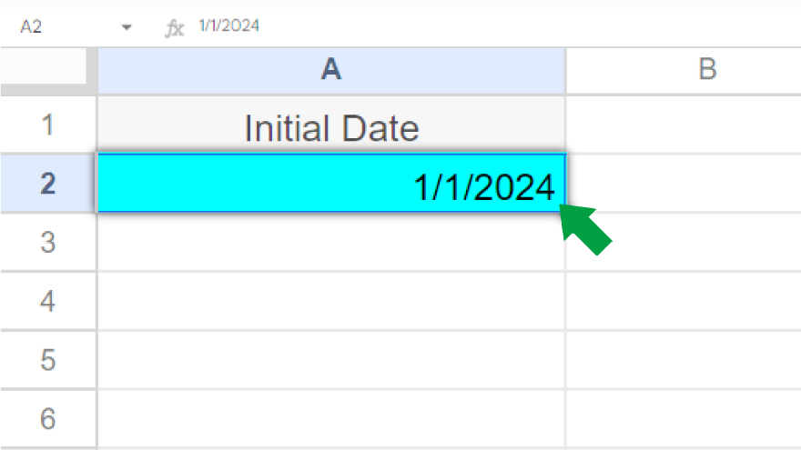 step 2 select the initial dates