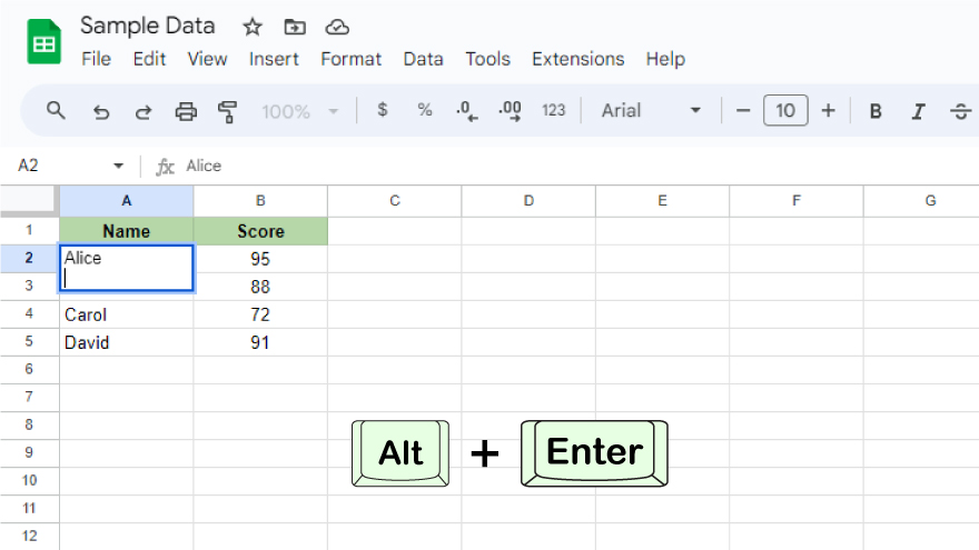 how-to-go-down-a-line-in-google-sheets