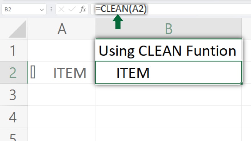 the clean function