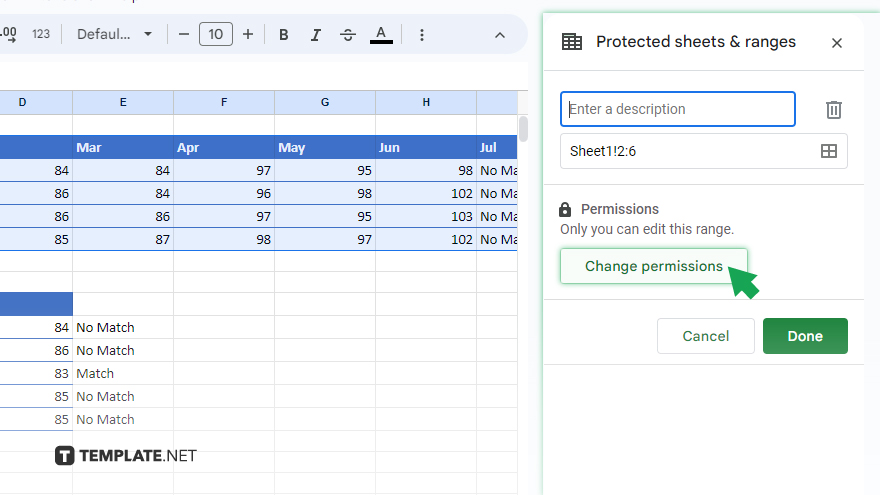 unlocking rows in google sheets