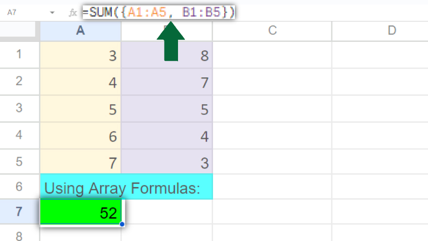 using array formulas for complex calculations