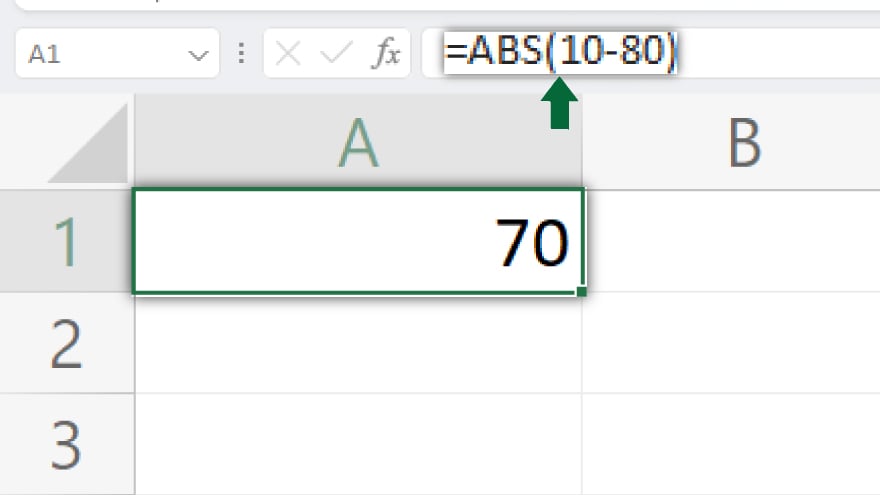 using the abs function for absolute differences