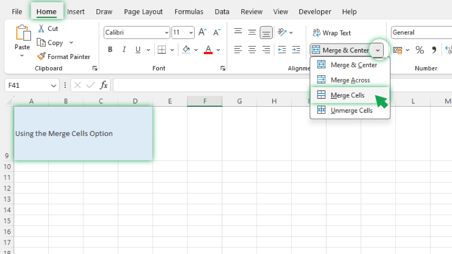 How To Merge Cells In Microsoft Excel 3339