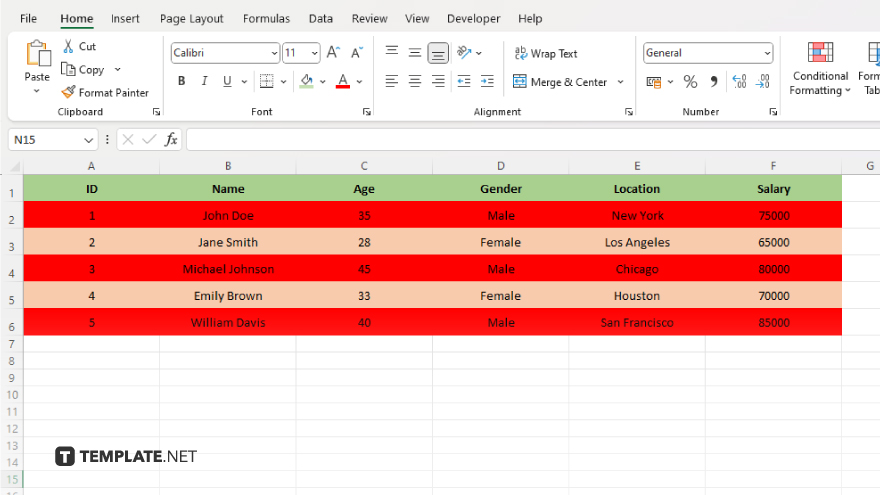 coloring rows in excel in microsoft excel