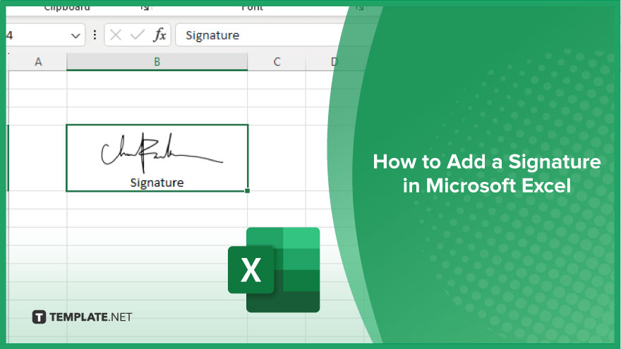 how to add a signature in microsoft excel