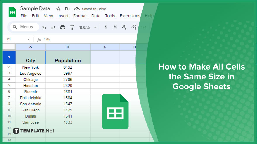 How To Make All Cells The Same Size In Google Sheets Video 