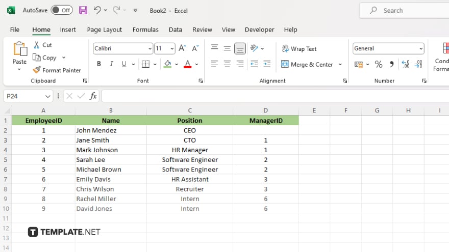 step 1 open excel and set up your worksheet