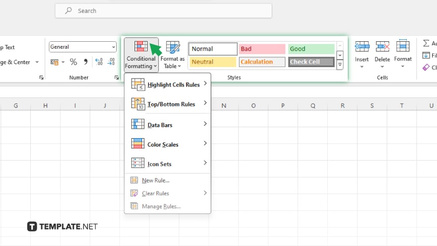 step 2 access the conditional formatting menu in microsoft excel