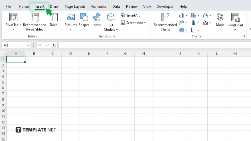 step 2 go to the insert tab in microsoft excel