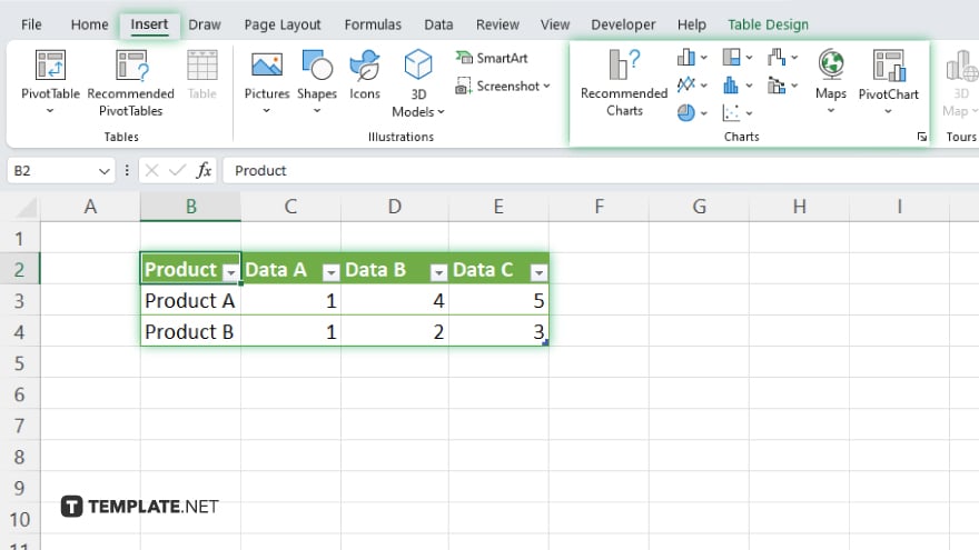 step 2 insert a chart in microsoft excel