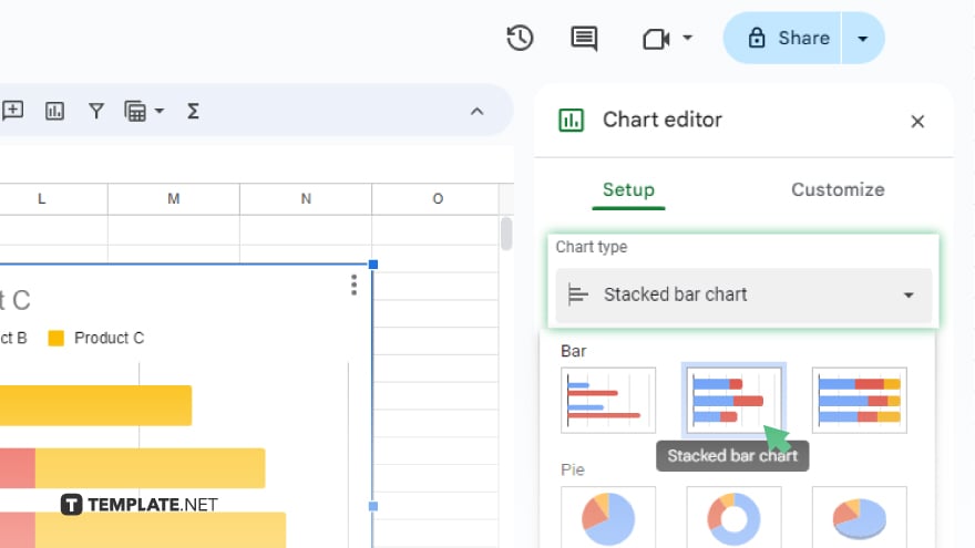 step 2 insert the chart in google sheets