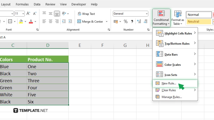 step 2 open conditional formatting