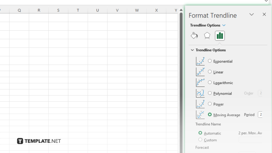 step 3 customize the trendline in microsoft excel