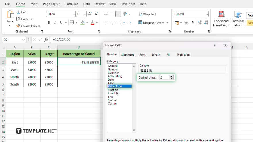 step 3 format the cell in microsoft excel