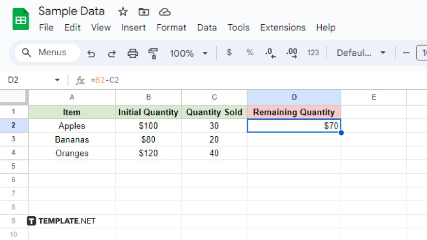 step 4 finalizing the formula in google sheets