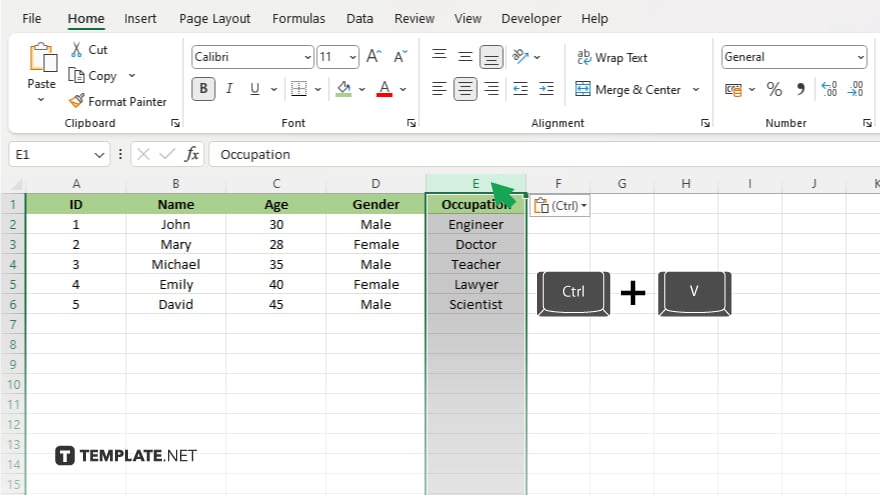 step 4 paste the data into the primary spreadsheet