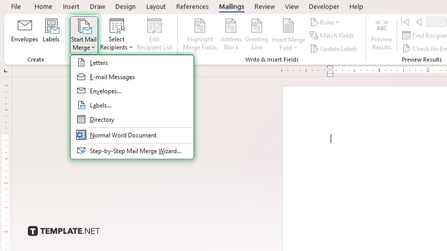 step 4 start mail merge and select recipients