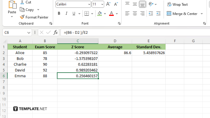 step 5 drag to apply the formula to all data points