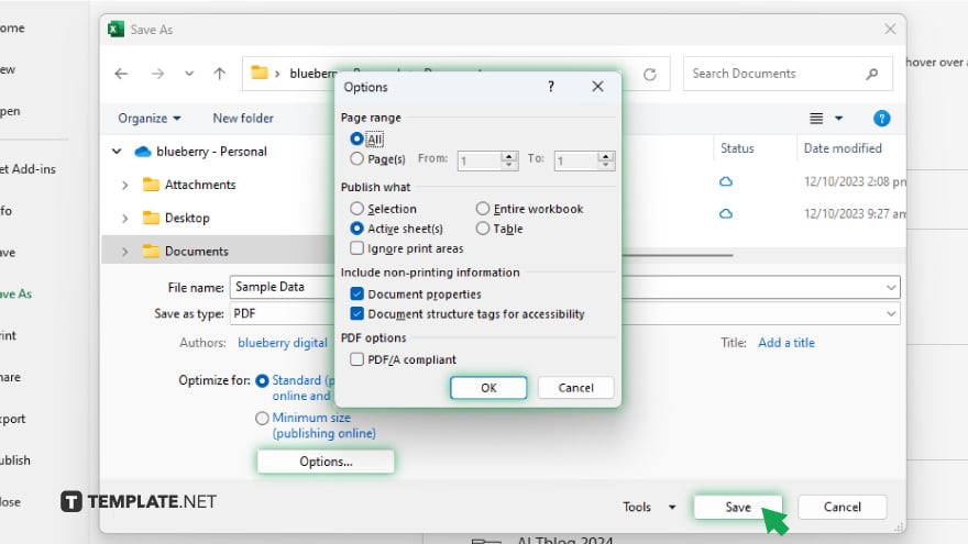 step 5 finalize your pdf options and save