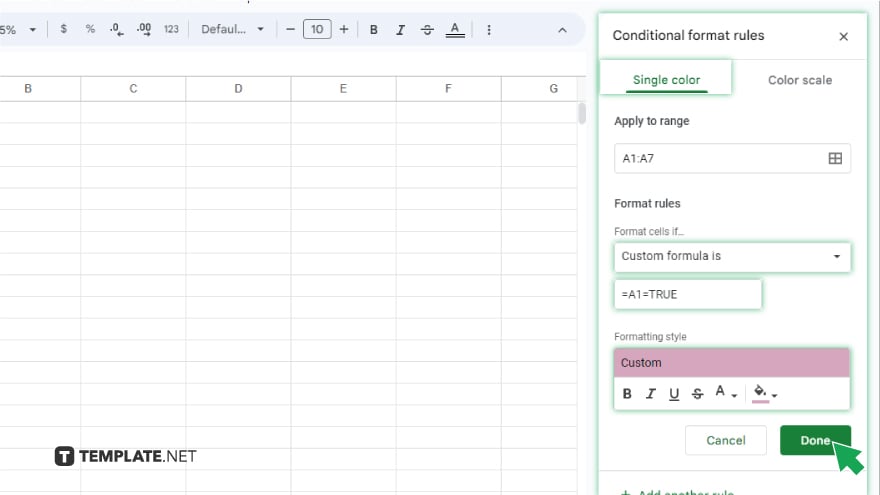 using checkboxes with conditional formatting in google sheets