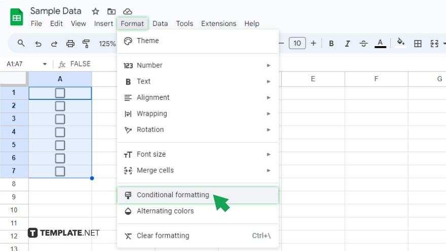 using checkboxes with conditional formatting