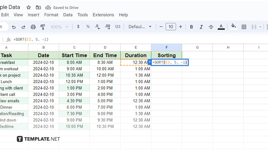 using formulas and functions in google sheets