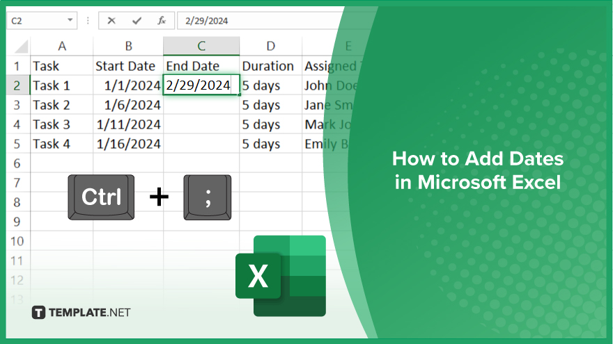 how to add dates in microsoft excel