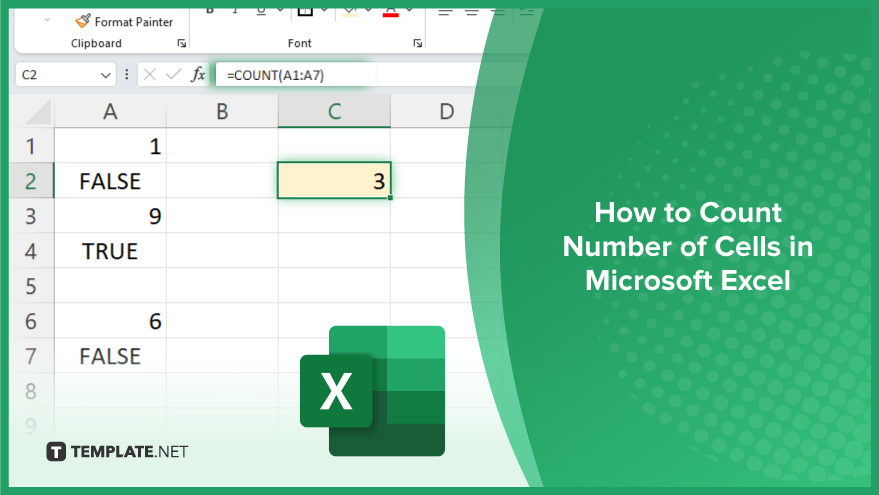 how to count number of cells in microsoft excel
