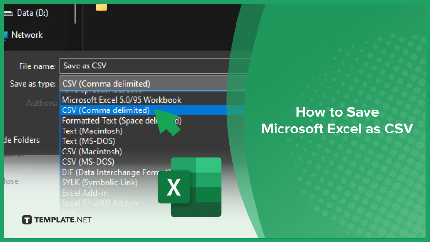 how to save microsoft excel as csv