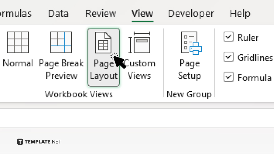 step 1 navigate to page layout view