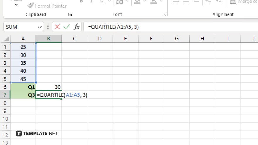 step 2 calculate quartiles