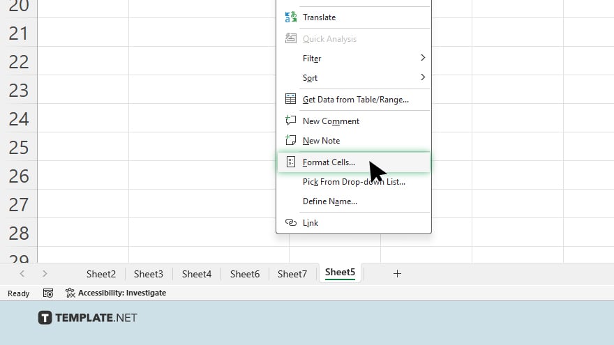 step 2 microsoft excel open the format cells dialog