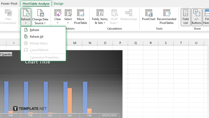 step 2 refresh the pivot table