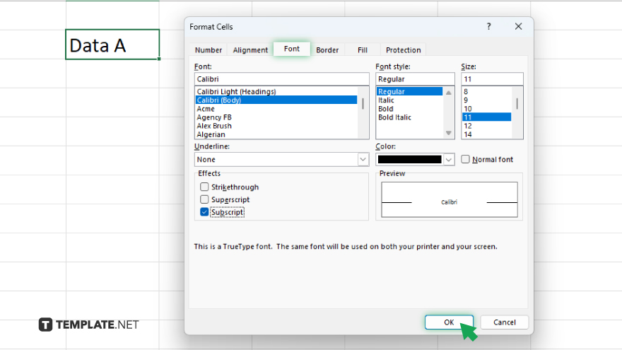 step 3 apply subscript formatting in microsoft excel