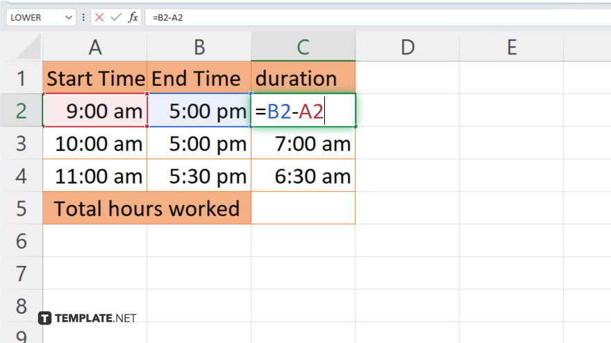 step 3 calculate total hours
